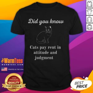 Funny S Cat Lovers Attitude Judgment T-Shirt featuring a humorous cat graphic and playful text for feline enthusiasts.
