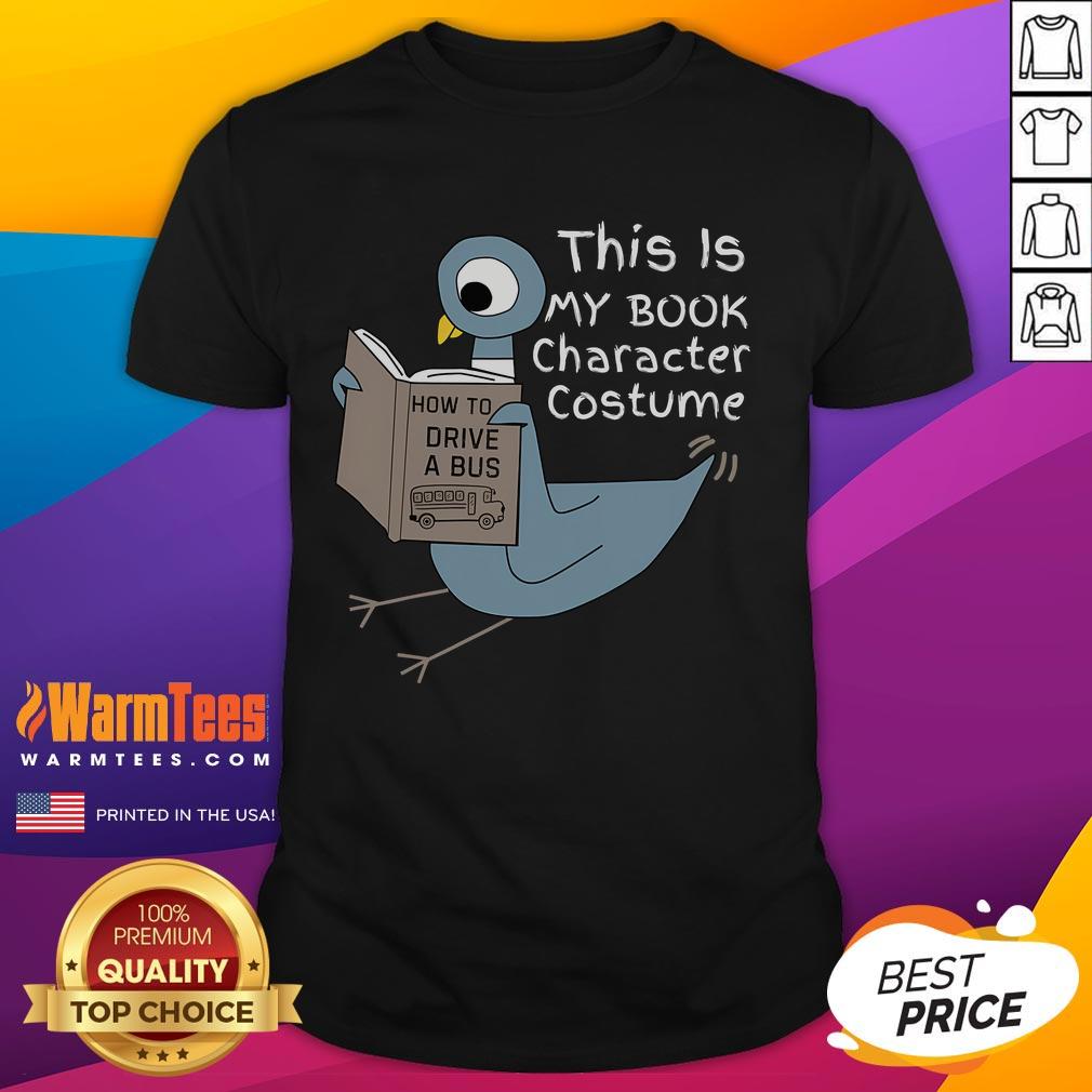 Kids reading t-shirt featuring a funny pigeon book character costume design, perfect for young readers and book lovers.