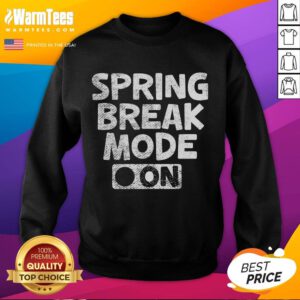 Alt Text: Funny vintage spring break mode on teacher sweatshirt featuring playful graphics and vibrant colors, perfect for educators.
