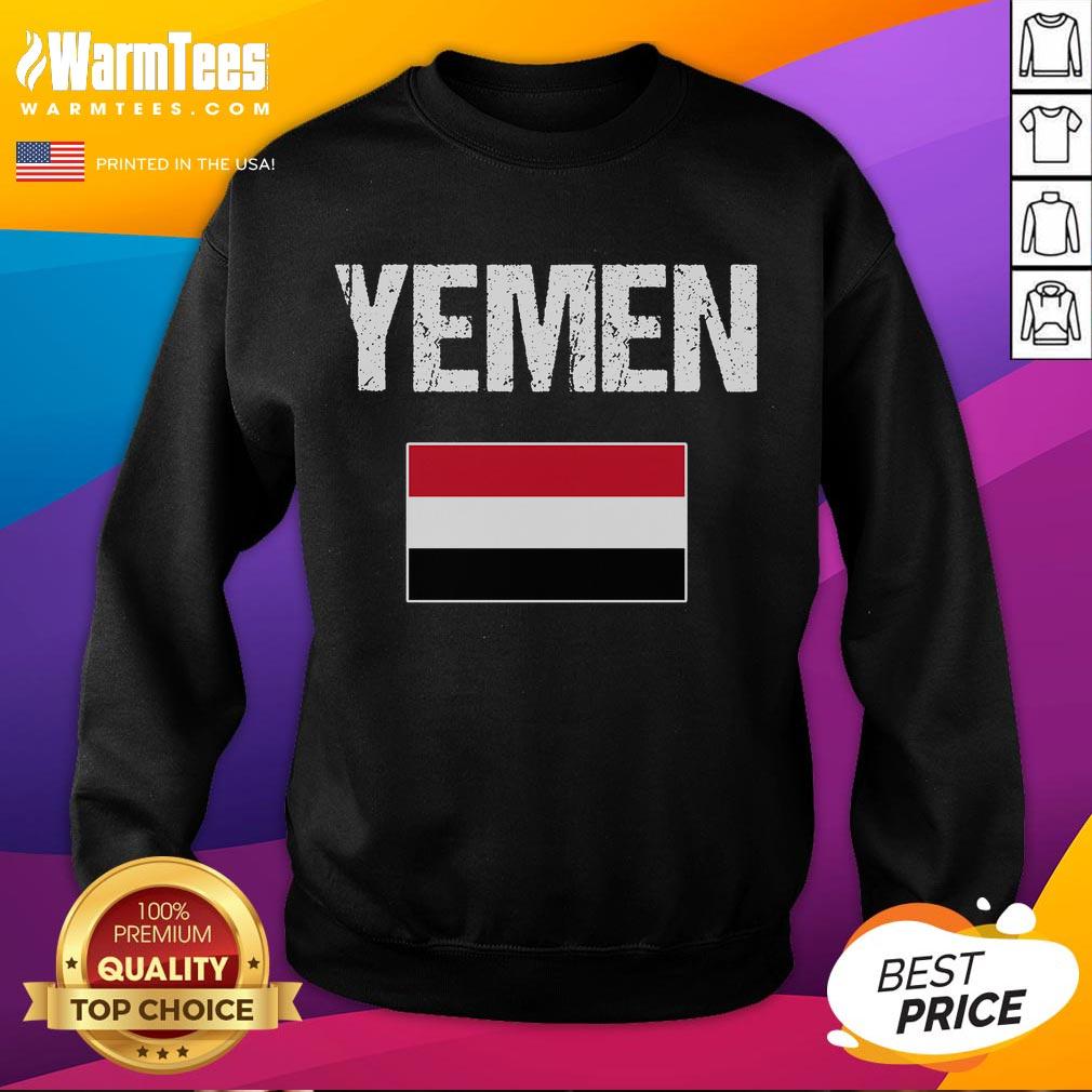 Funny Yemen flag sweatshirt featuring a playful design, perfect for casual wear and showcasing Yemeni pride.