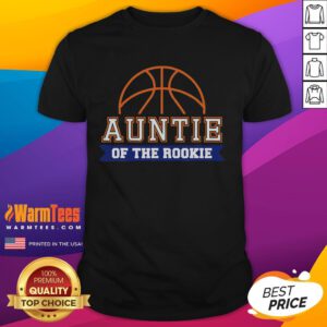 Good Auntie of Rookie 1st Birthday Basketball T-Shirt featuring a fun design for celebrating a baby's first birthday.