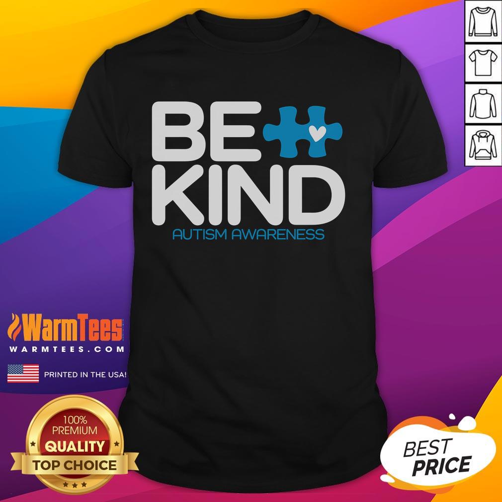 Good Be Kind Autism Awareness T-Shirt featuring a colorful design promoting kindness and autism acceptance.