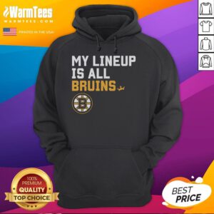Good Boston Bruins My Lineup Hoodie featuring team colors and logo, perfect for fans and stylish game day attire.