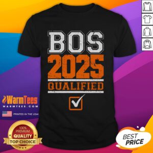 Good Boston Qualified Annual Race 2025 Marathon T-Shirt featuring a vibrant design and commemorative logo for runners.