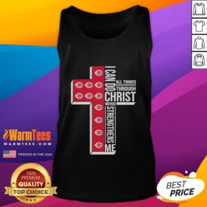 Good Cincinnati Reds tank top with 'I Can Do All Things Through Christ Who Strengthens Me' design, perfect for fans.