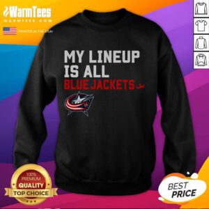Good Columbus Blue Jackets My Lineup Sweatshirt featuring team colors and logo, perfect for fans and game day attire.