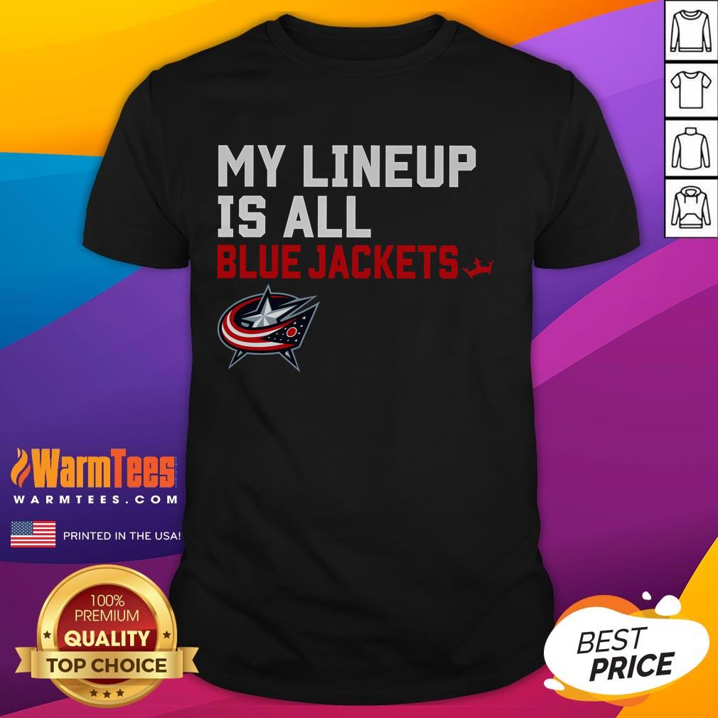 Good Columbus Blue Jackets My Lineup T-Shirt featuring vibrant team colors and logo, perfect for fans and game day wear.