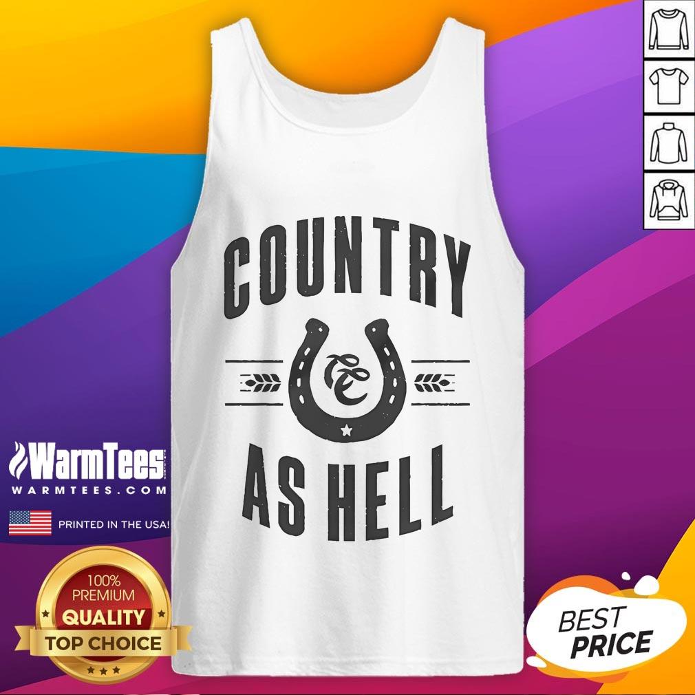 Good Cornbread Cowboy Horseshoe Country tank top with a rustic design, perfect for country music fans and outdoor adventures.