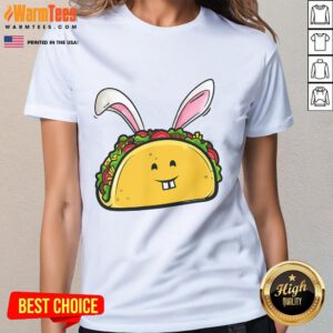 Good Easter taco with bunny ears on a festive tee for taco lovers celebrating Easter in style.