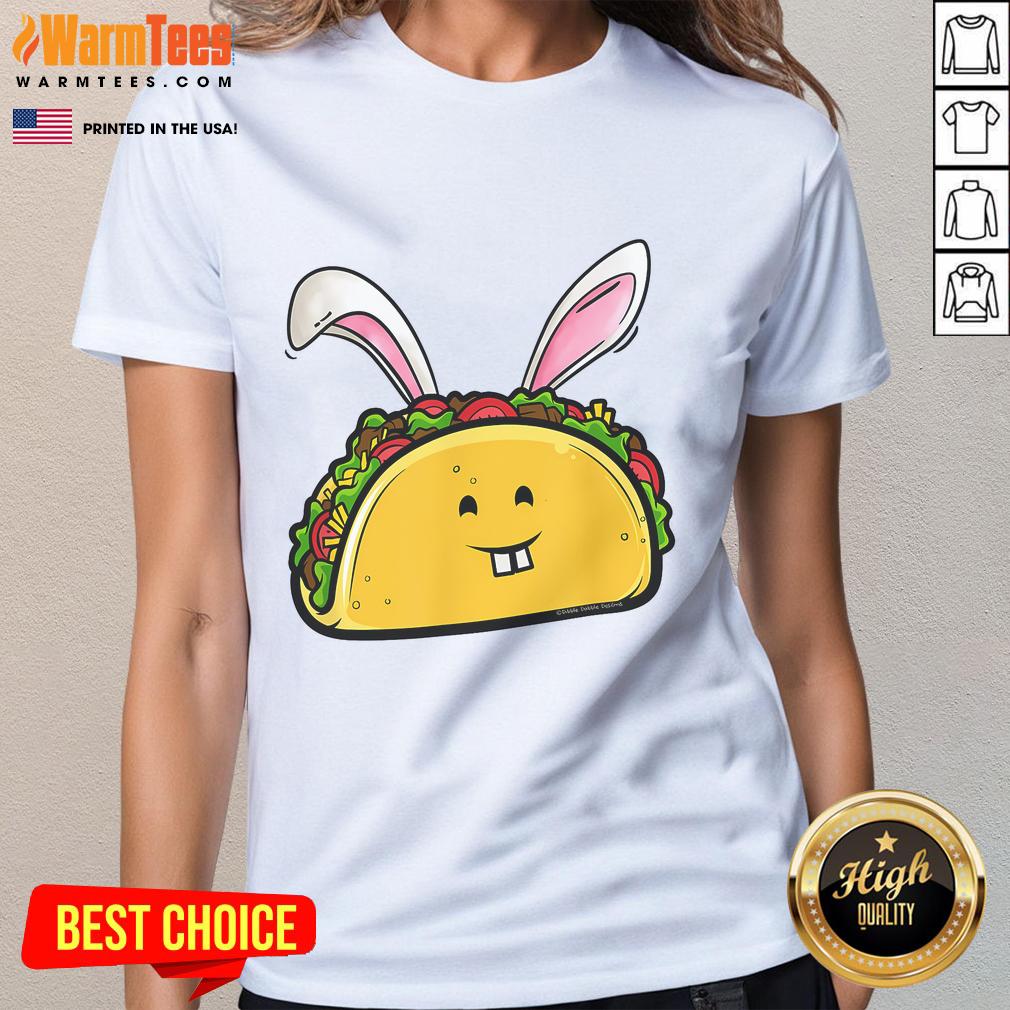 Good Easter taco with bunny ears on a festive tee for taco lovers celebrating Easter in style.