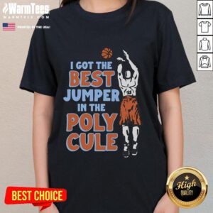Good I Got The Best Jumper In The Polycule Ladies Tee showcasing a stylish design perfect for polyamory enthusiasts.