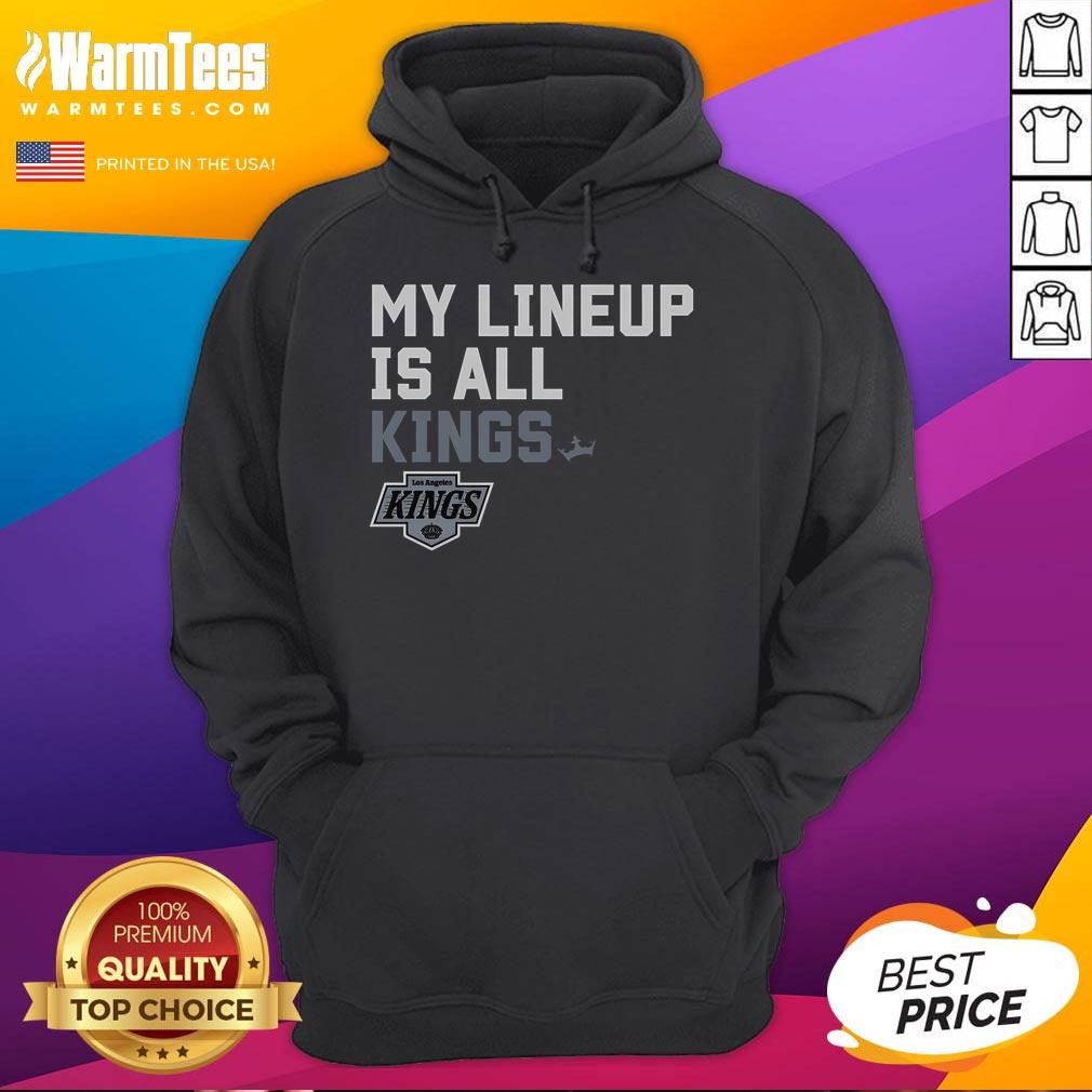 Good Los Angeles Kings My Lineup Hoodie featuring team colors and logo, perfect for fans supporting the Kings.
