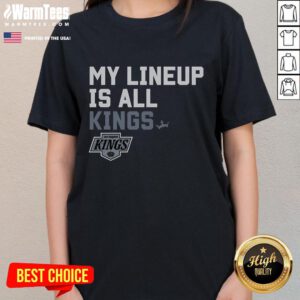 Good Los Angeles Kings My Lineup Ladies Tee featuring team logo and stylish design for female fans.