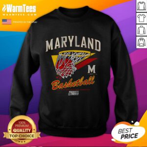 Good Maryland Basketball 2025 March Madness sweatshirt featuring team colors and logo, perfect for fans and supporters.