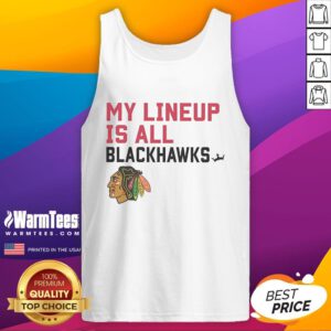 Chicago Blackhawks logo tank top featuring bold design, perfect for fans showcasing team spirit and style.