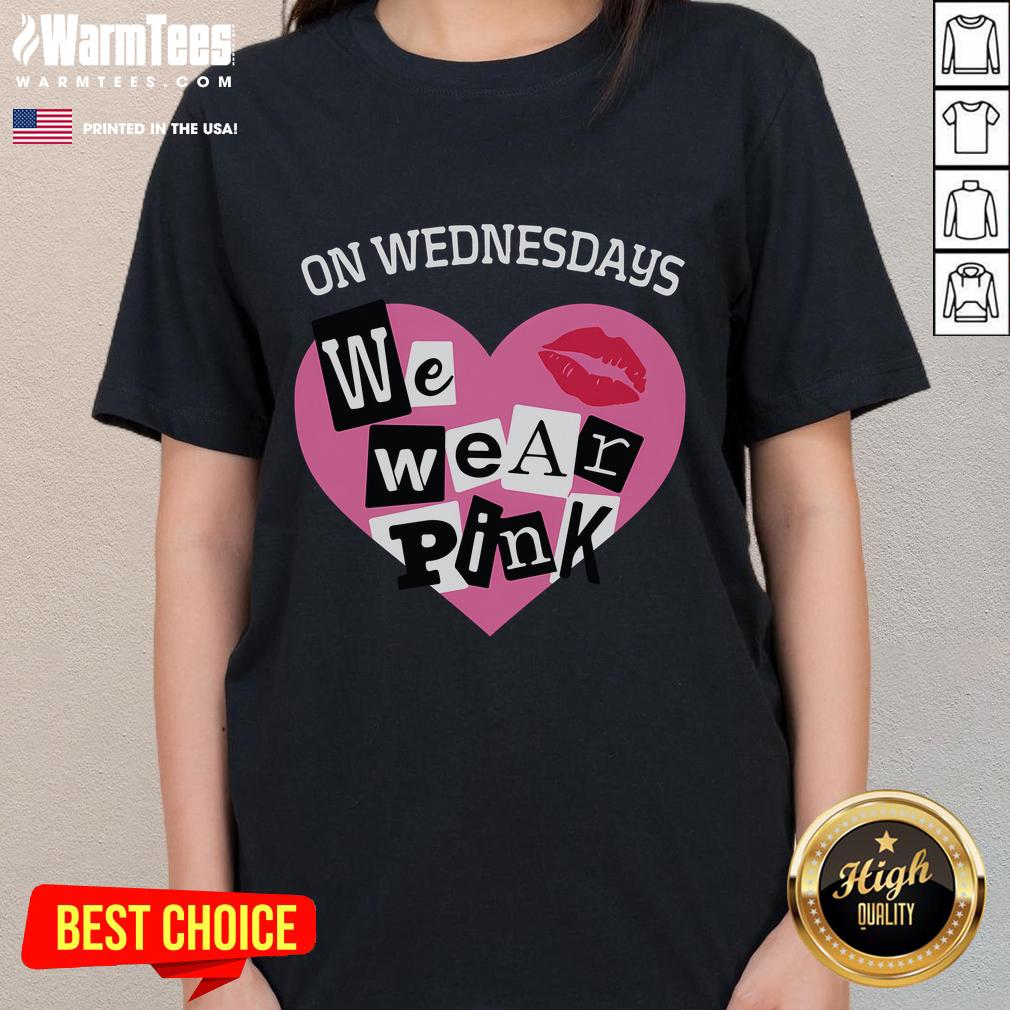 Cute ladies' tee with Good On Wednesday We Wear Funny Valentine design, perfect for Valentine's Day celebrations.