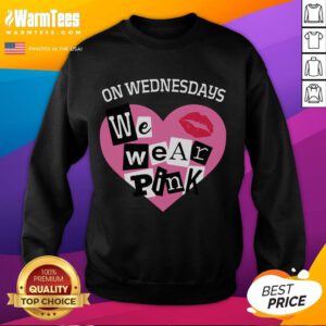 Good On Wednesday We Wear Funny Valentine Cute Sweatshirt in vibrant colors, perfect for Valentine's Day celebrations.