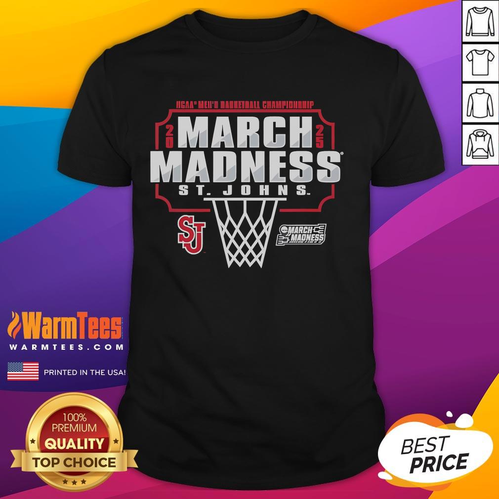 Good St. John's Red Storm March Madness 2025 Men's Basketball Championship T-Shirt featuring team logo and vibrant design.