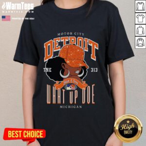 Unapologetically Melanated Ladies Tee featuring Detroit area code 313, showcasing pride and style in a vibrant design.