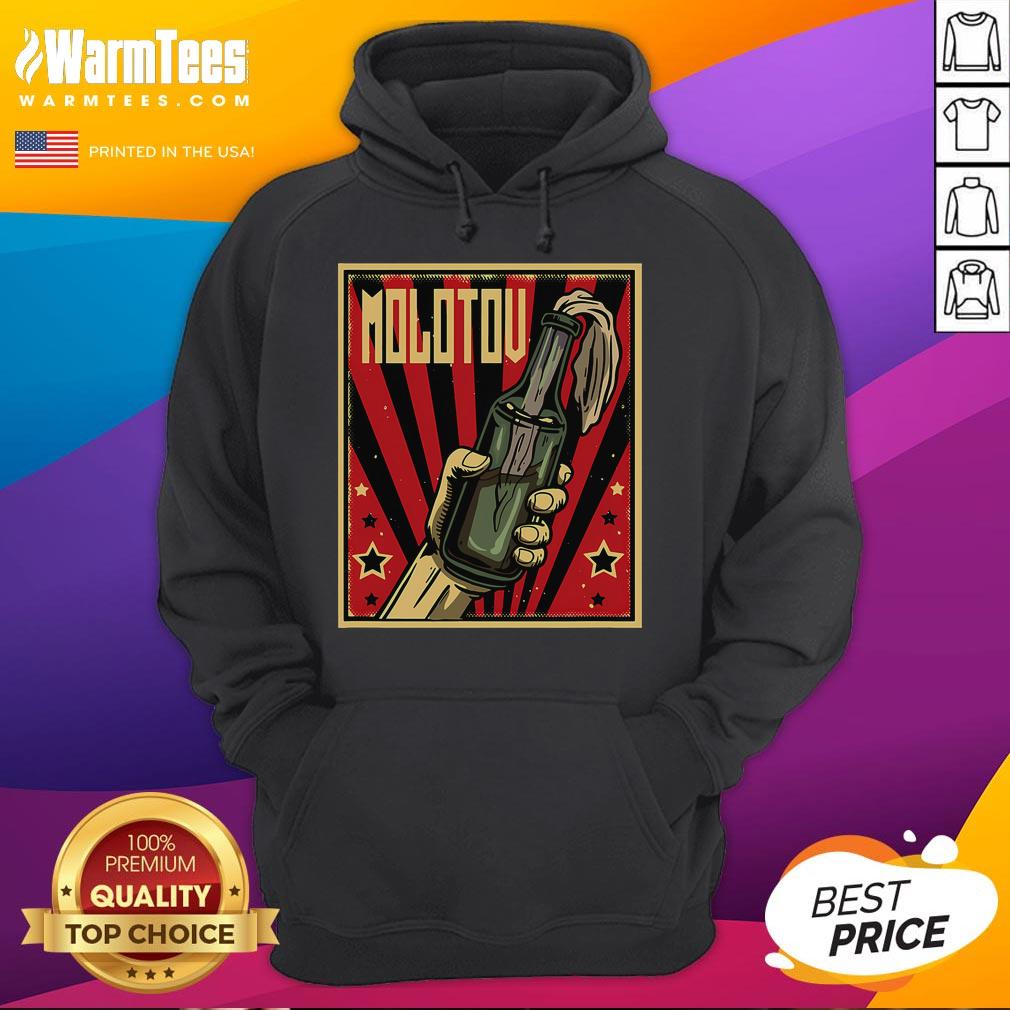 Hot Anarchy Molotov Cocktail Revolution Rage Hoodie featuring bold graphic design and vibrant colors for edgy streetwear.