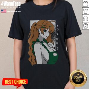 Hot Barista Waifu Ladies Tee featuring a stylish graphic design perfect for coffee lovers and anime fans.