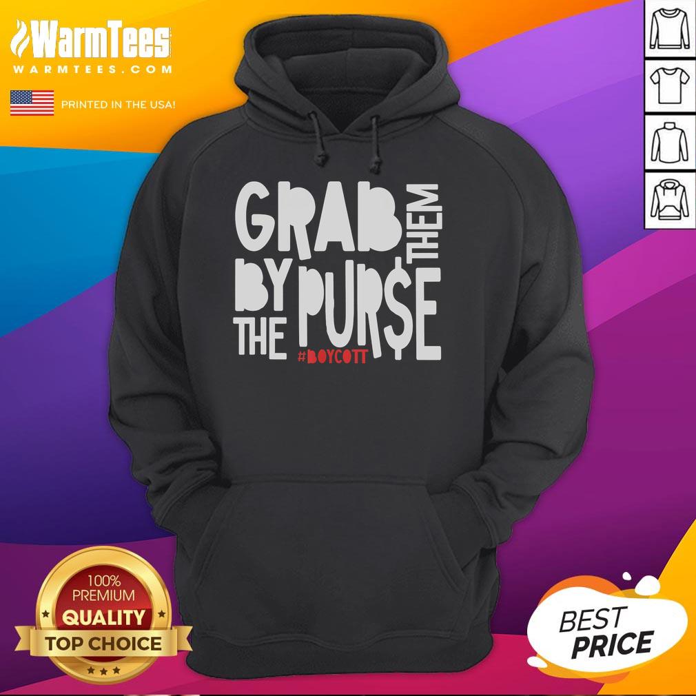 Protest hoodie featuring 'Hot Grab Them By The Purse' slogan against oligarchy and capitalism, perfect for activists.
