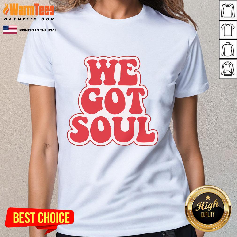 Hot We Got Soul Ladies Tee featuring a stylish design perfect for expressing individuality and love for music.