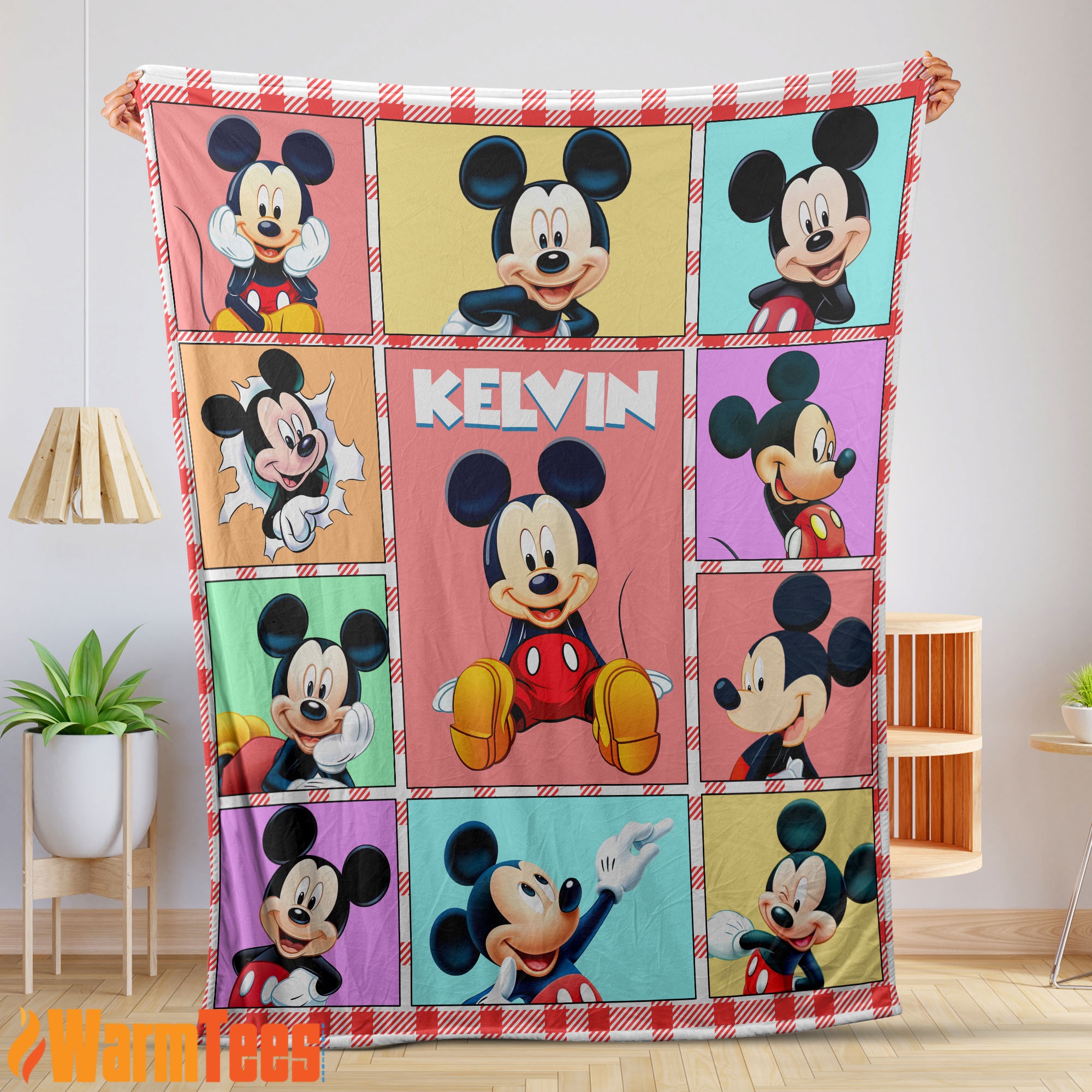 Mickey Mouse Collage Blanket Fleece Customized Blanket