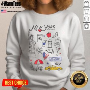 Alt Text: Nice SS25 New York Sketchy Relaxed Sweatshirt featuring a casual design perfect for streetwear enthusiasts.
