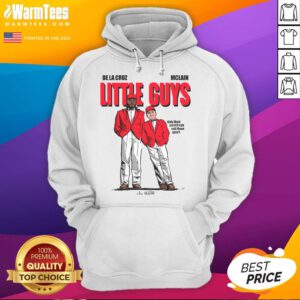 Official Little Guys Elly and Matt Cincinnati baseball hoodie featuring vibrant team colors and logo for fans.