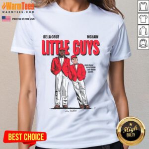 Official Little Guys Elly and Matt Cincinnati Baseball ladies tee featuring a stylish design for female fans.