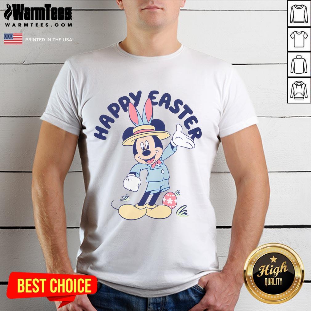 Official Mickey Mouse Easter Egg T-Shirt featuring vibrant colors and playful design, perfect for Easter celebrations.