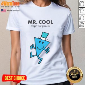 Official Mr. Cool Roger Hargreaves Ladies Tee featuring a stylish design and comfortable fit for everyday wear.