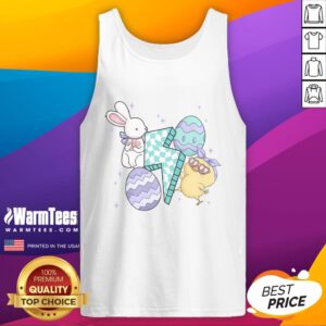 Pretty cute happy Easter retro tank top featuring festive designs and vibrant colors for a joyful holiday celebration.