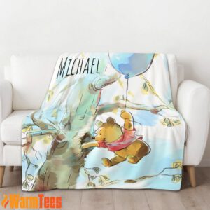 Winnie The Pooh Personalized Minky Blanket Classic Pooh Bear Nursery D