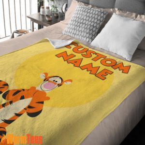 Winnie-The-Pooh Tigger Blanket Fleece Customized Blanket