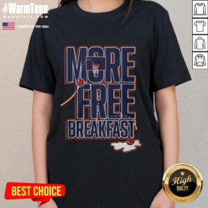 Awesome Auburn More Free Breakfast Ladies Tee featuring a stylish design for casual wear and breakfast lovers.