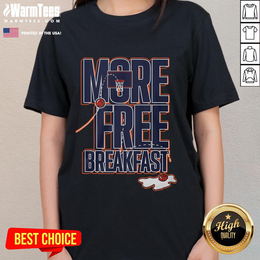 Awesome Auburn More Free Breakfast Ladies Tee featuring a stylish design for casual wear and breakfast lovers.