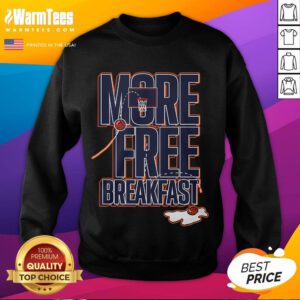 Awesome Auburn More Free Breakfast Sweatshirt in vibrant auburn color, perfect for cozy mornings and casual style.