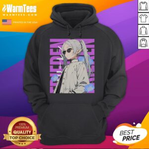 Stylish person enjoying a chill day in a cozy Frieren hoodie, perfect for comfort and casual outings.