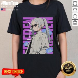 Awesome cool chill day with Frieren Ladies Tee, featuring stylish design and vibrant colors for a relaxed look.