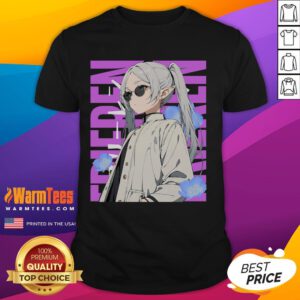 Awesome Cool Chill Day With Frieren T-Shirt featuring vibrant graphics and a relaxed fit for anime fans.
