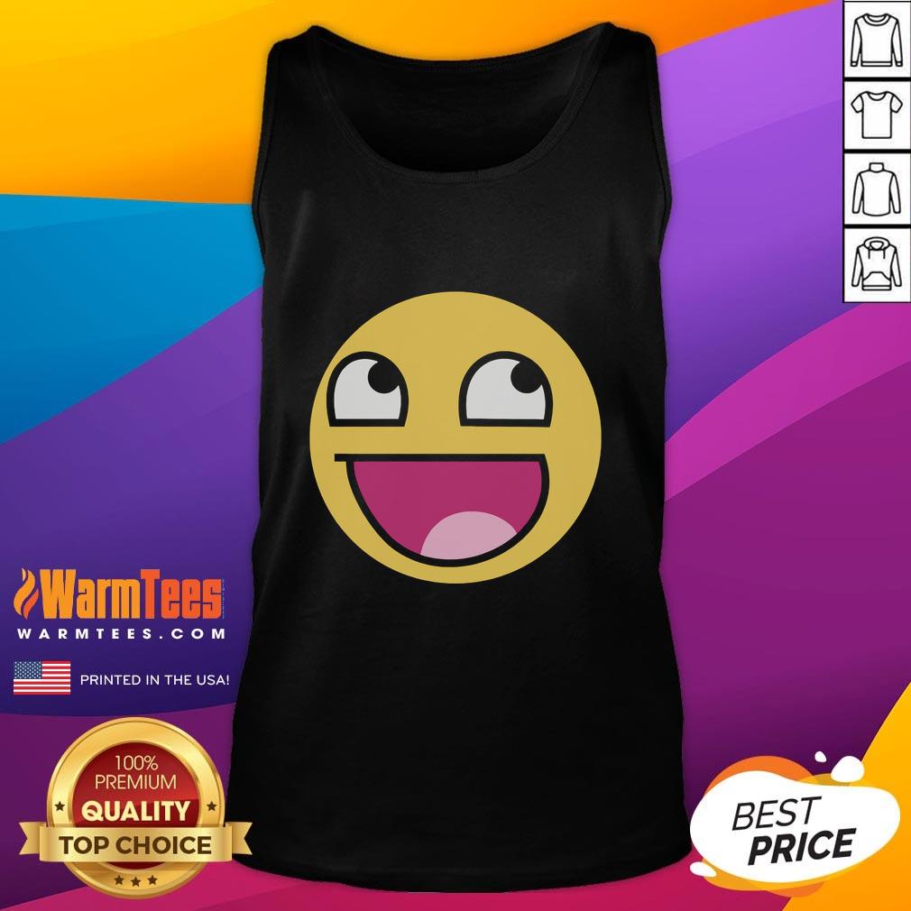 Funny tank top featuring an awesome epic face design, perfect for casual wear and making a statement.