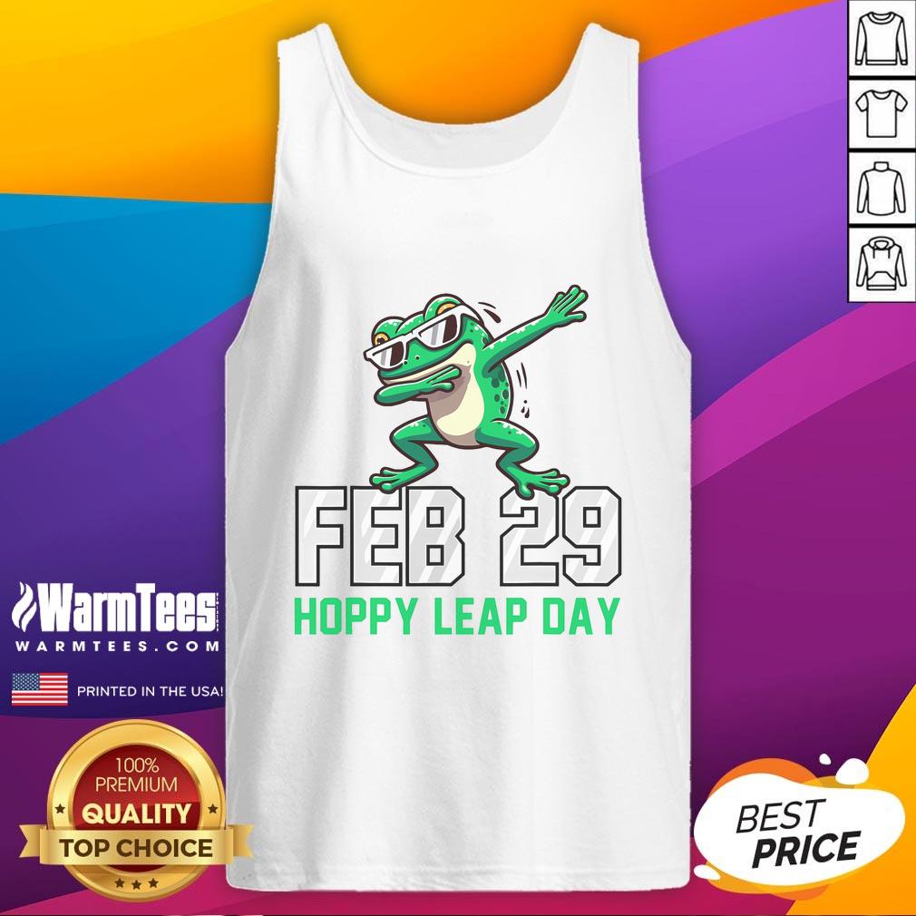 Alt Text: Awesome Leap Day frog dabbing in a tank top, celebrating February 29 with a fun and playful vibe.