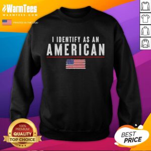 Awesome I Identify As An American Sweatshirt featuring bold graphic text on a cozy, stylish design for casual wear.