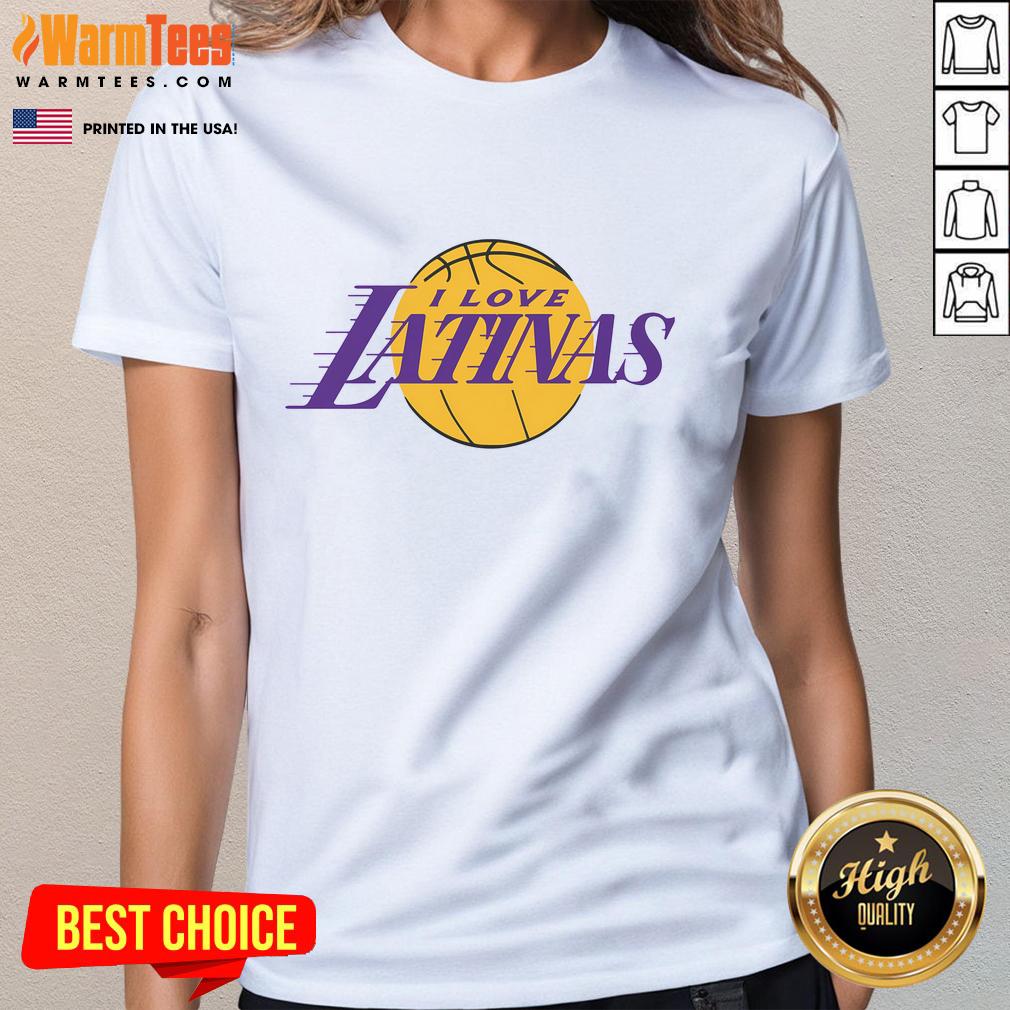 Awesome I Love Latinas Ladies Tee featuring vibrant graphics celebrating Latina culture and style.