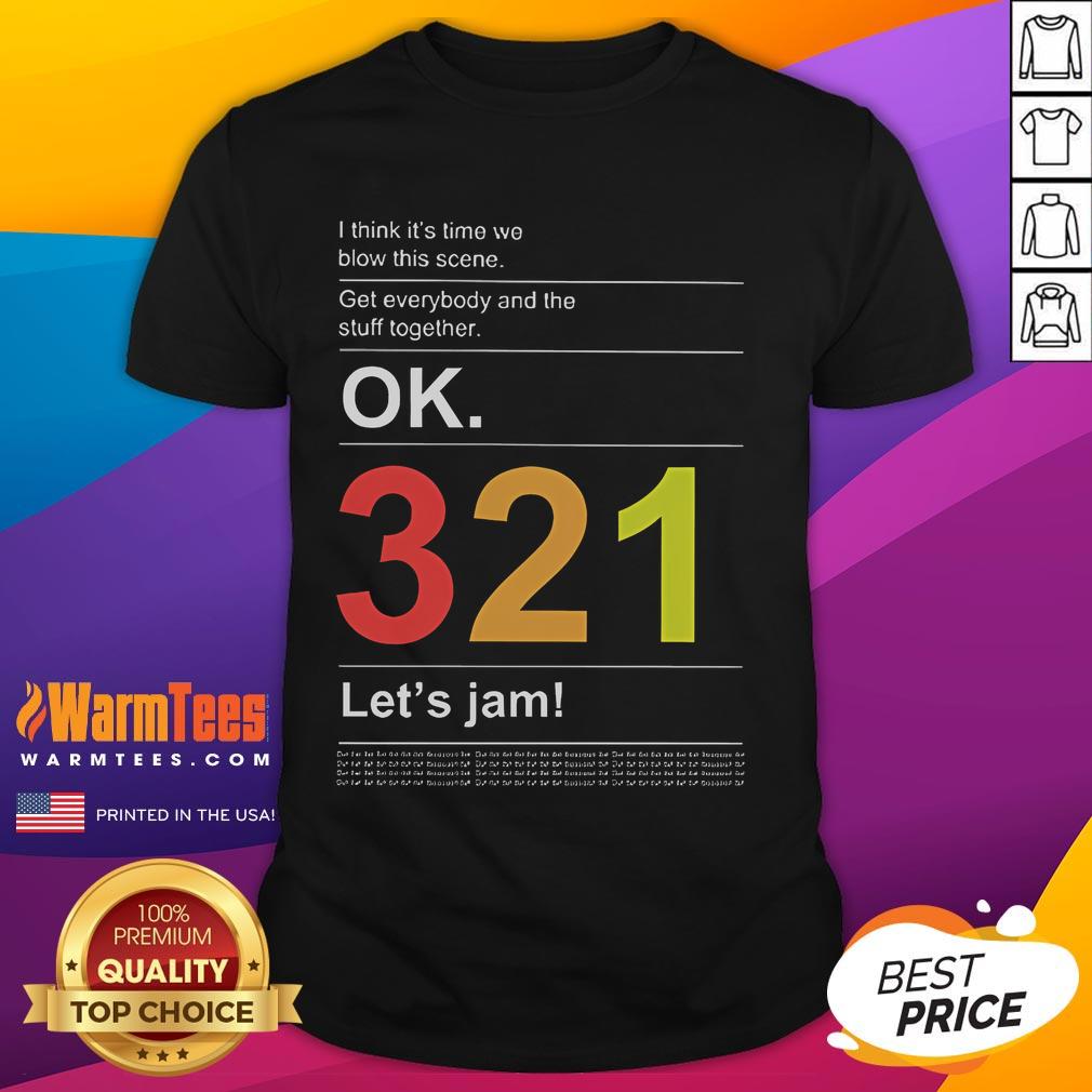 Awesome 'It's Time We Blow This Scene' graphic t-shirt featuring a bold design, perfect for fans of unique apparel.