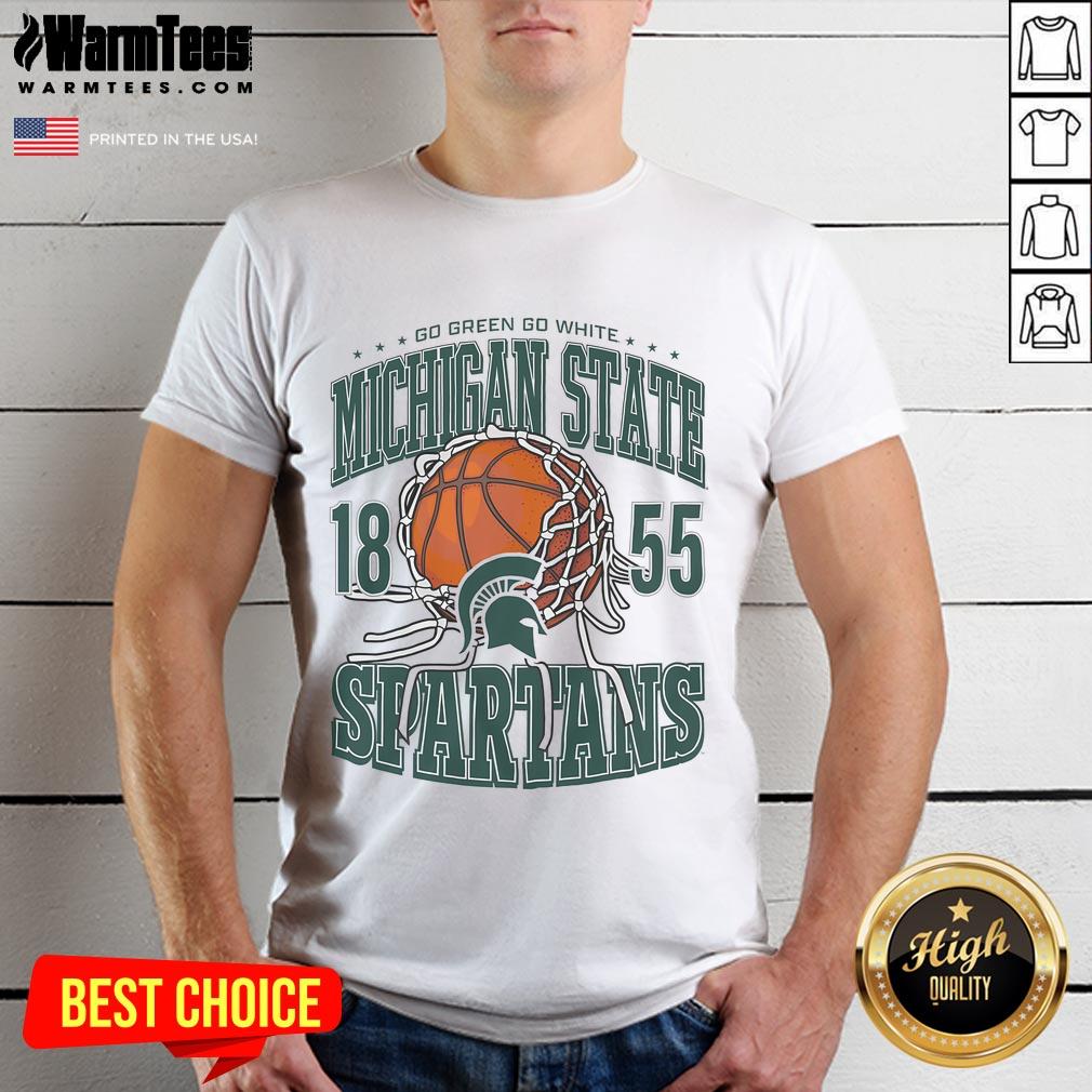 Awesome Michigan State Spartans Cut The Net T-Shirt featuring bold team graphics for fans and alumni.