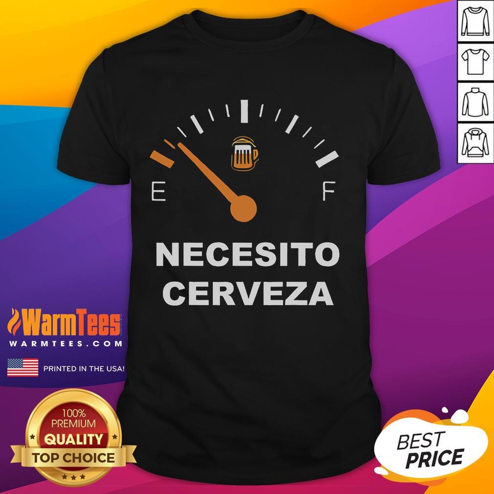 Alt Text: Awesome Necesito Cerveza I Need Beer T-Shirt design featuring bold text and a fun graphic for beer lovers.