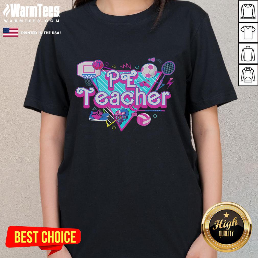 Awesome PE Teacher Ladies Tee featuring a stylish design perfect for physical education instructors and sports enthusiasts.